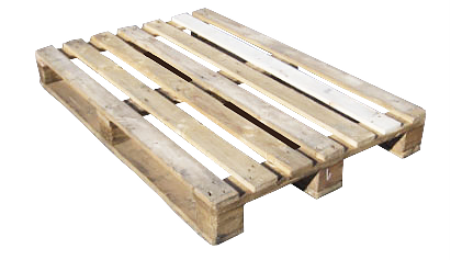 Pallet de madera estándar rectangular
