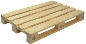 Pallet de madera estándar rectangular