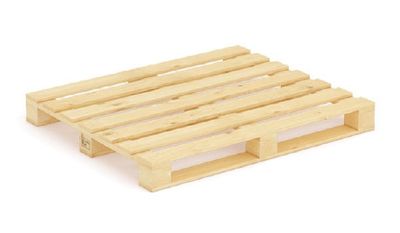 Pallet de madera estándar rectangular